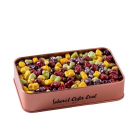 ≈ûekerci Cafer Erol Mixed Fruit Dragee - Bronze Tin Box - Large, 300 g