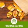50pcs Kraft Paper Bag With Handle, Kraft-Color Takeaway Bag, Recycled Paper Shopping Bag, Portable Gift Packaging Bag