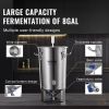 VEVOR 304 Stainless Steel Kettle, 8 GALLON Beer Brew Fermentor, Brew Bucket Fermentor for Brewing, Home Brewing Supplies with Base