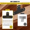 VEVOR Black T Bracket, 6'' x 6'', 8 PCs Black Powder-Coated T Mending Plate, 16 Gauge Steel T-Shaped Tie Flat Connector with Screws Set