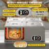 VEVOR 110V Commercial Food Warmer 4x1/4GN, 4-Pan Stainless Steel Bain Marie 14.8 Qt Capacity,1500W Steam Table 15cm/6inch Deep,Temp. Control 86-185