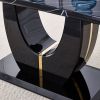 Table and chair set.63"W x 37"D x 30"H Black Marble MDF DiningTable Set with 4 Black PU Chairs with black metal legs.Bring a comfortable home experien