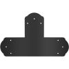 VEVOR Black T Bracket, 6'' x 6'', 8 PCs Black Powder-Coated T Mending Plate, 16 Gauge Steel T-Shaped Tie Flat Connector with Screws Set
