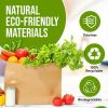 50pcs Kraft Paper Bag With Handle, Kraft-Color Takeaway Bag, Recycled Paper Shopping Bag, Portable Gift Packaging Bag