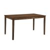 Contemporary Brown Finish 5pc Dining Table Set with 4 Upholstered Chairs Wooden Kitchen Dining Furniture
