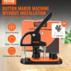 Button Maker Machine, 0.98 Inch 25mm Pin Maker With 500pcs Button Parts, Button Maker With Panda Magic Book, Ergonomic Arc Handle Punch Press Kit