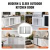 BBQ Access Door, 36W x 24H Inch Double Outdoor Kitchen Door, Stainless Steel Flush Mount Door, Wall Vertical Door with Recessed Handles