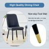 Table and chair set.63"W x 37"D x 30"H Black Marble MDF DiningTable Set with 4 Black PU Chairs with black metal legs.Bring a comfortable home experien