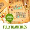 50pcs Kraft Paper Bag With Handle, Kraft-Color Takeaway Bag, Recycled Paper Shopping Bag, Portable Gift Packaging Bag