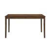Contemporary Brown Finish 5pc Dining Table Set with 4 Upholstered Chairs Wooden Kitchen Dining Furniture