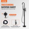 VEVOR Freestanding Bathtub Faucet, Floor Mount, Freestanding Tub Filler, Shower Mixer Taps, Two Water Modes, 360¬∞ Swivel Spout